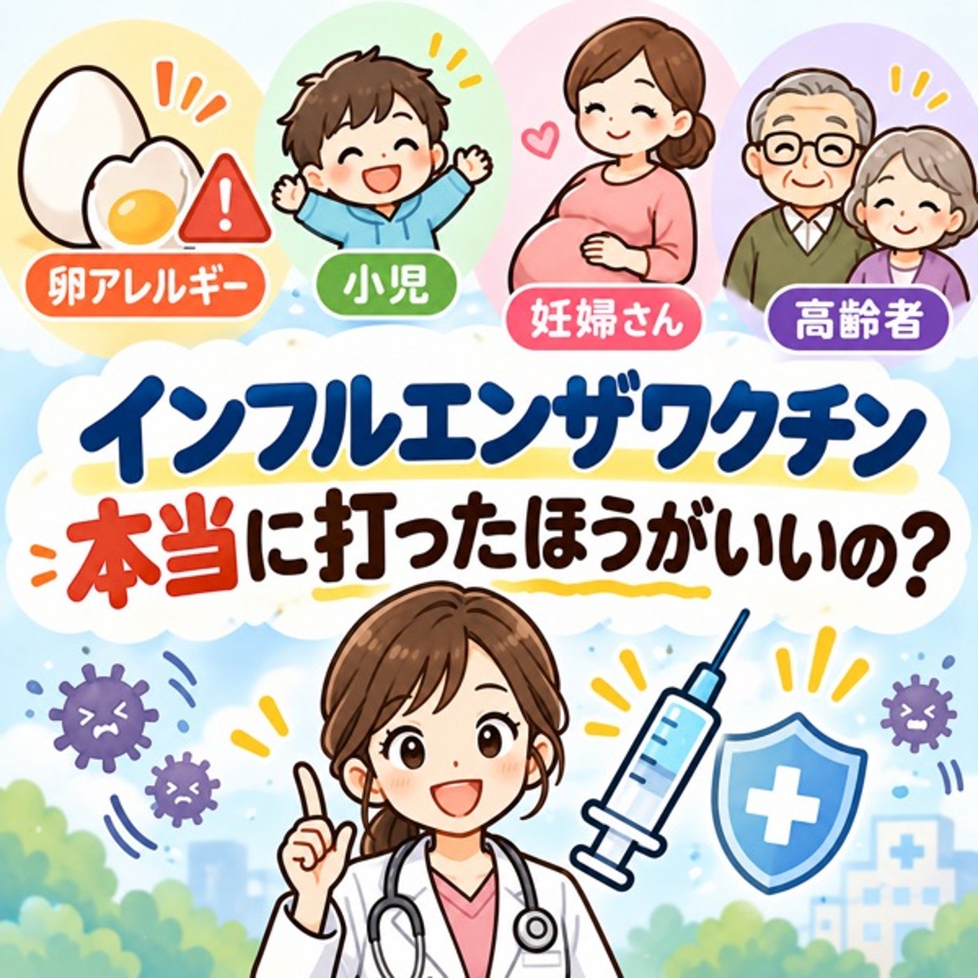 インフルエンザワクチン、本当に打った方がいい？？卵アレルギーは？本当に効くの？ episode artwork